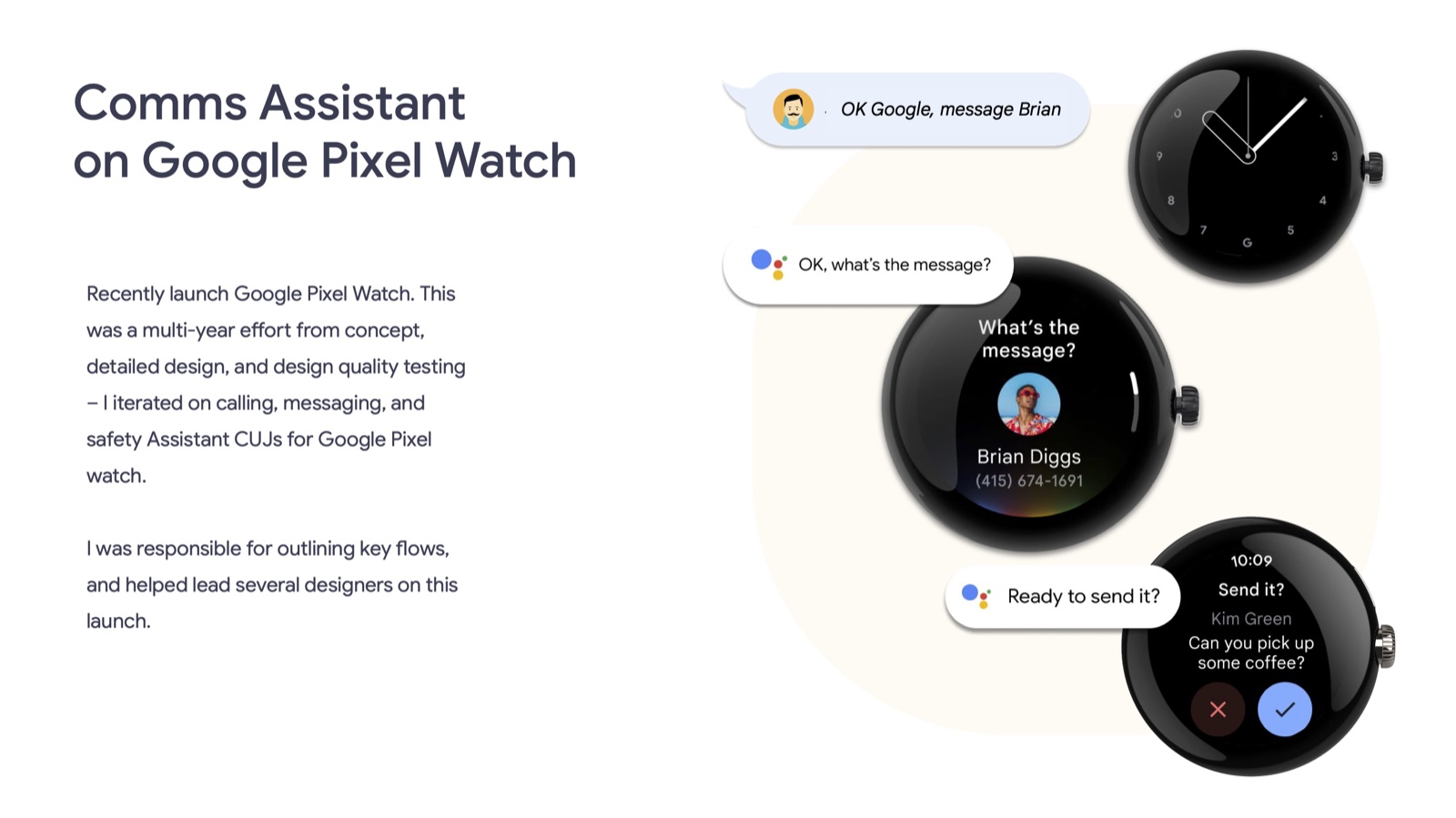Pixel Watch communication experience